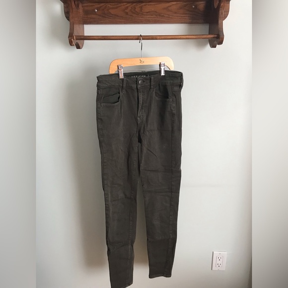 American Eagles Outfitters Skinny Jeans Green 4 - Picture 1 of 4